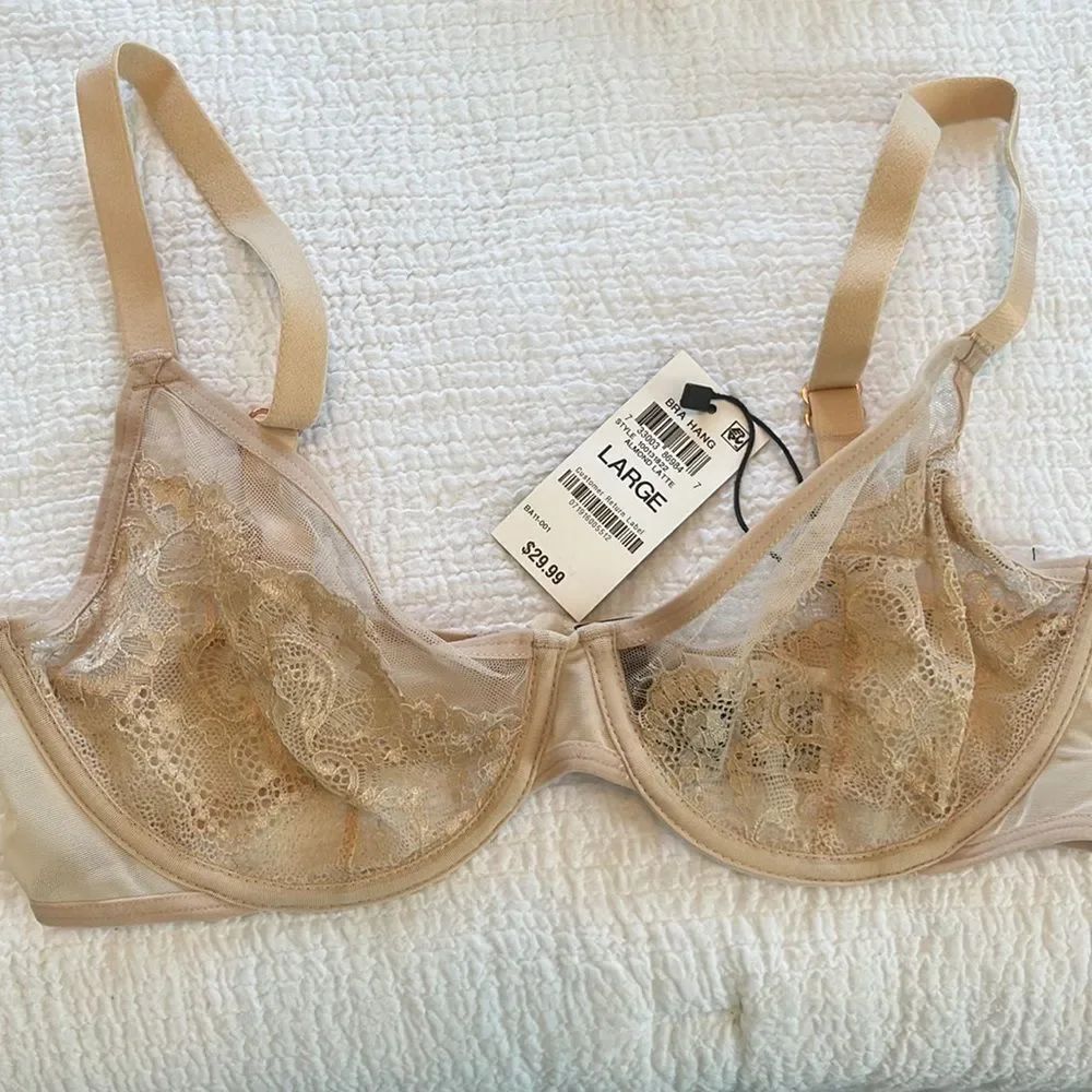 INC lace bra almond latte NEW NWT